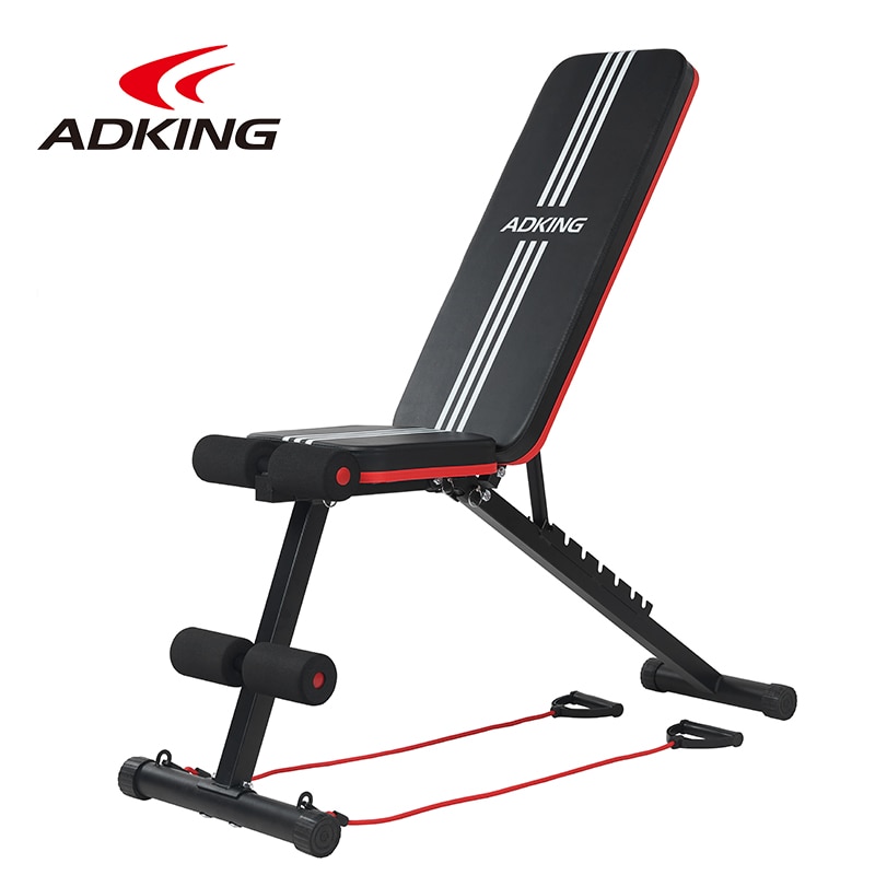 ADkING Weight bench Max load 200kg Heighten and lengthen Gym Bench Supine Board Foldable abdominal Machine bodybuilding