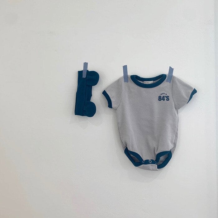 Neugeborenen Bodys Kleinkinder freundlicher Kleidung Nette Kleinkind Baby Mädchen Bodysuit freundlicher Junge Kurzarm Gesamt Bär Ohr Stirnband: LE20329Cblue / 12m