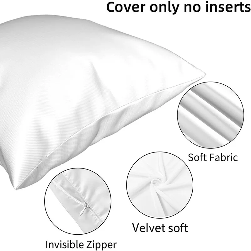 Big Hug Pattern Printed Peachskin Pillow Case Kawaii Pillowcases for Bedroom Cafe Sofa Decor Cushion Cover Home Decoration