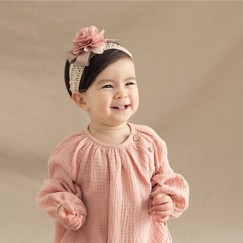 Baby Prinzessin Stirnband Spitze Blume Elastische Blumen- Haar Zubehör Für Baby Mädchen Turban freundlicher Haar Band Fotografie Bandeau