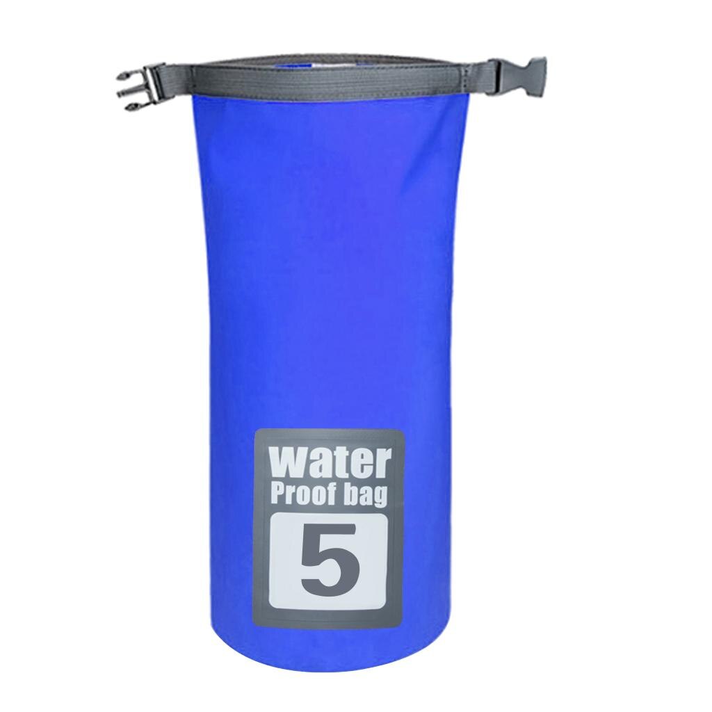 Waterproof Dry Bag Backpack Camping Kayak Roll Top Sack Shoulder Pack: 5 L 