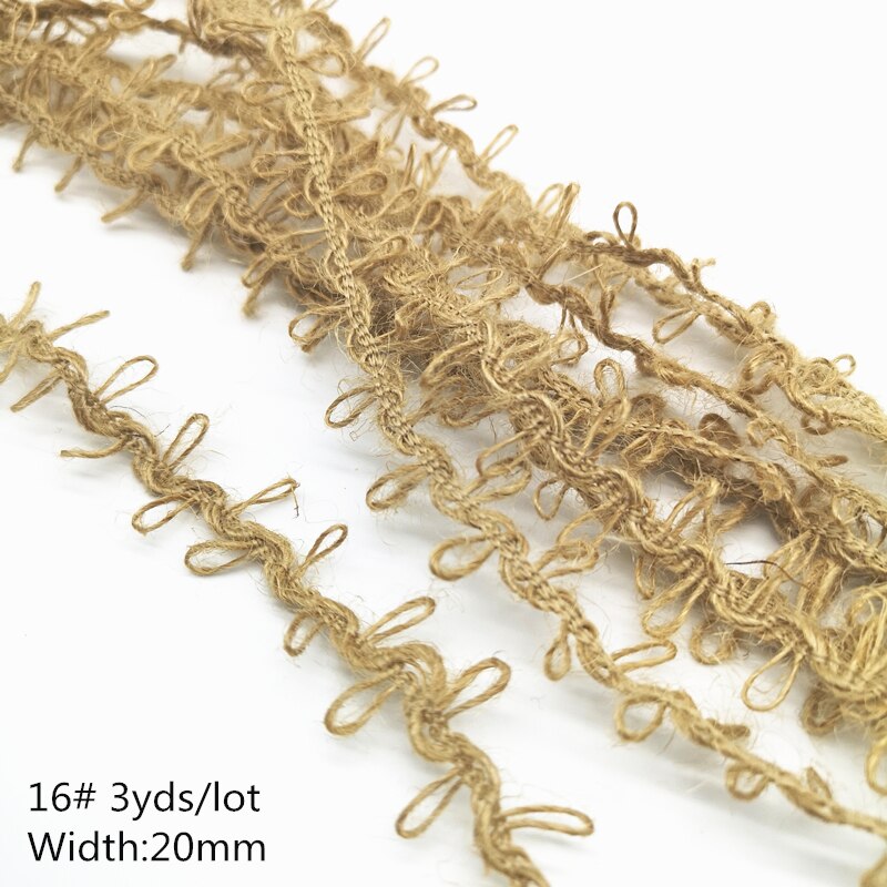 3 Meter Natürliche Jute Burlap Hessischen Jute Band Schnur Blume aufbringen Hochzeit Partei Liefert Sackleinen Band DIY Sackleinen Seil Handwerk: 16