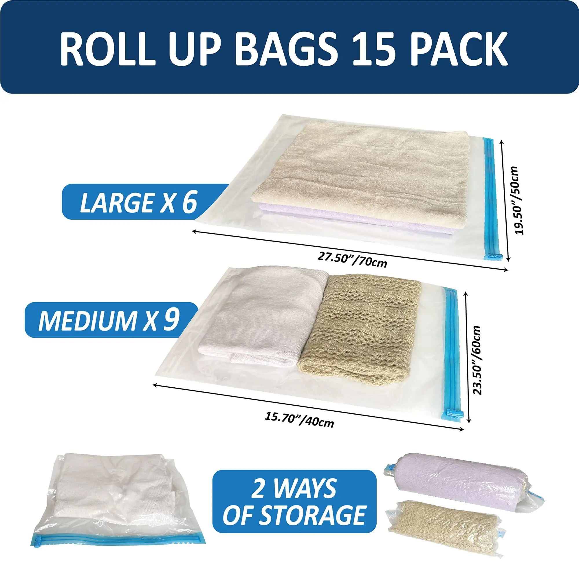 Oprolbare reisruimtebesparende opbergzakken voor bagage, kleding, cruiseschip, Essentials Home Packing-Organizer: Rood