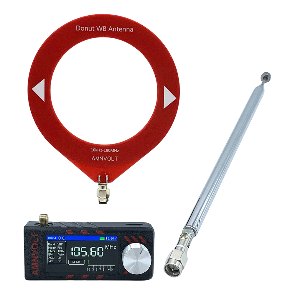 ATS MINI PRO Mini Pocket Radio SI4732 0.5-108mhz HF SW MW VHF All Band Radio LSB USB AM FM 1.9in Screen Donut＋Telescopic Antenn: PURPLE