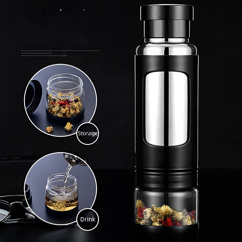 500ml Thermos Bottle Stainless Steel Thermos Cup Tea Vaccum Flasks Glass Tea Cup Office Thermos Mug Portable Travel Thermos Cups
