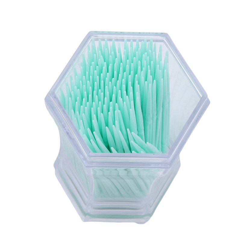 200 Stks/set Zacht Plastic Dubbele Kop Geborsteld Tandenstoker Oral Care 6.2 Cm Meerdere Kleur Vonvenient tandenstoker