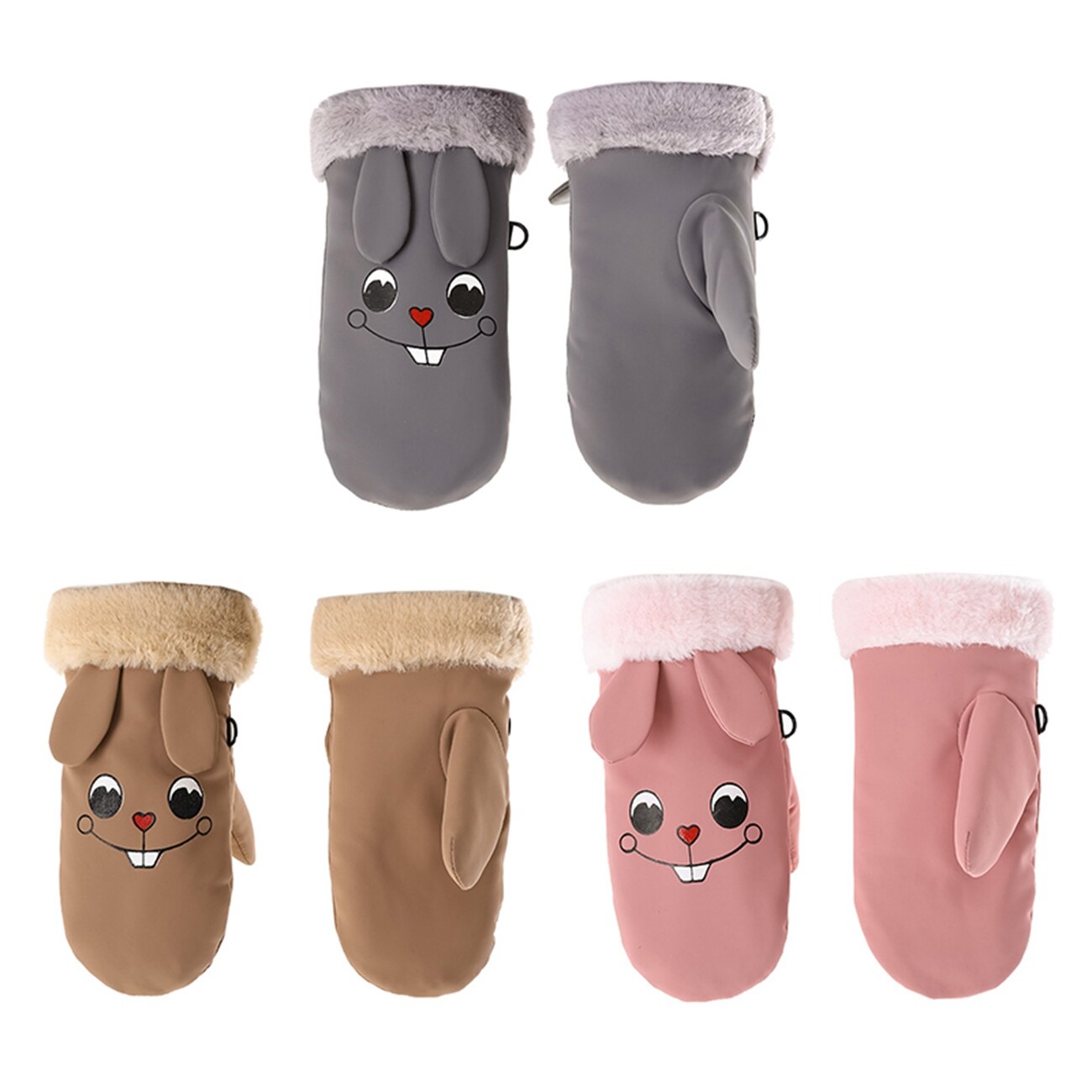 1 Paar Cartoon Kids Ski Wanten Handschoenen Waterdicht Warm Thicken Sneeuw Handschoenen Voor Winter Outdoor Activiteiten