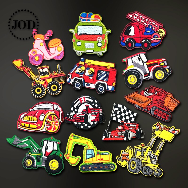 Geborduurde Auto Ijzer op Patches voor kleding Kinderen jeans DIY Badge Stof Stickers Applique Borduurwerk Patch Voor Kleding