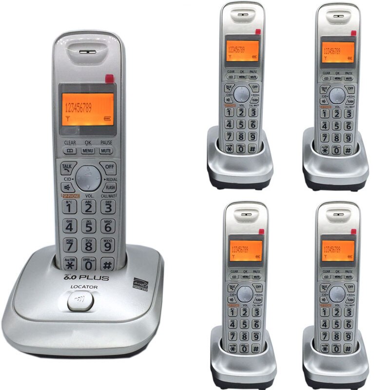 Expandable DECT 6.0 Plus 1.9 GHz Digital Cordless Phone Call ID Handfree DEL Wireless Home Telephone For Office Bussiness
