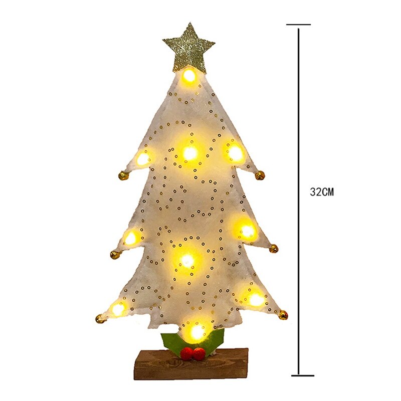 1 Piece Portable LED Christmas Tree Shaped Lamp Bedside Desktop Decorative Night Light Home Decor