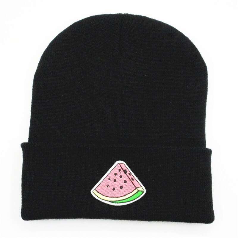 Watermeloen fruit borduurwerk dikke gebreide muts winter warme muts skullies pet muts voor kinderen mannen vrouwen 150