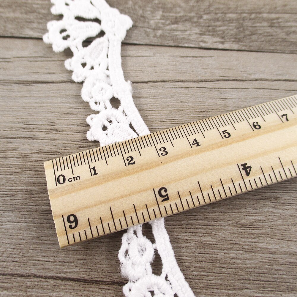 1 Yard Fiber Flower Lace Trim Pearl Embroidery Sewing Fabric Ribbon DIY Garment Accessories for Wrapping,1Yc2452: 1055741001