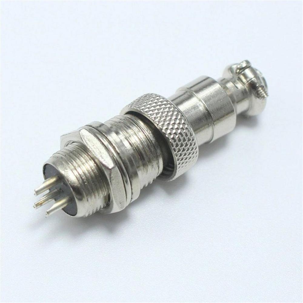 5 stuks  gx12 vrouwelijke en mannelijke connector stekkerdoos metalen luchtvaartstekker 12mm- draads kabelpaneelconnector ronde stekkerdoosconnector: 3p