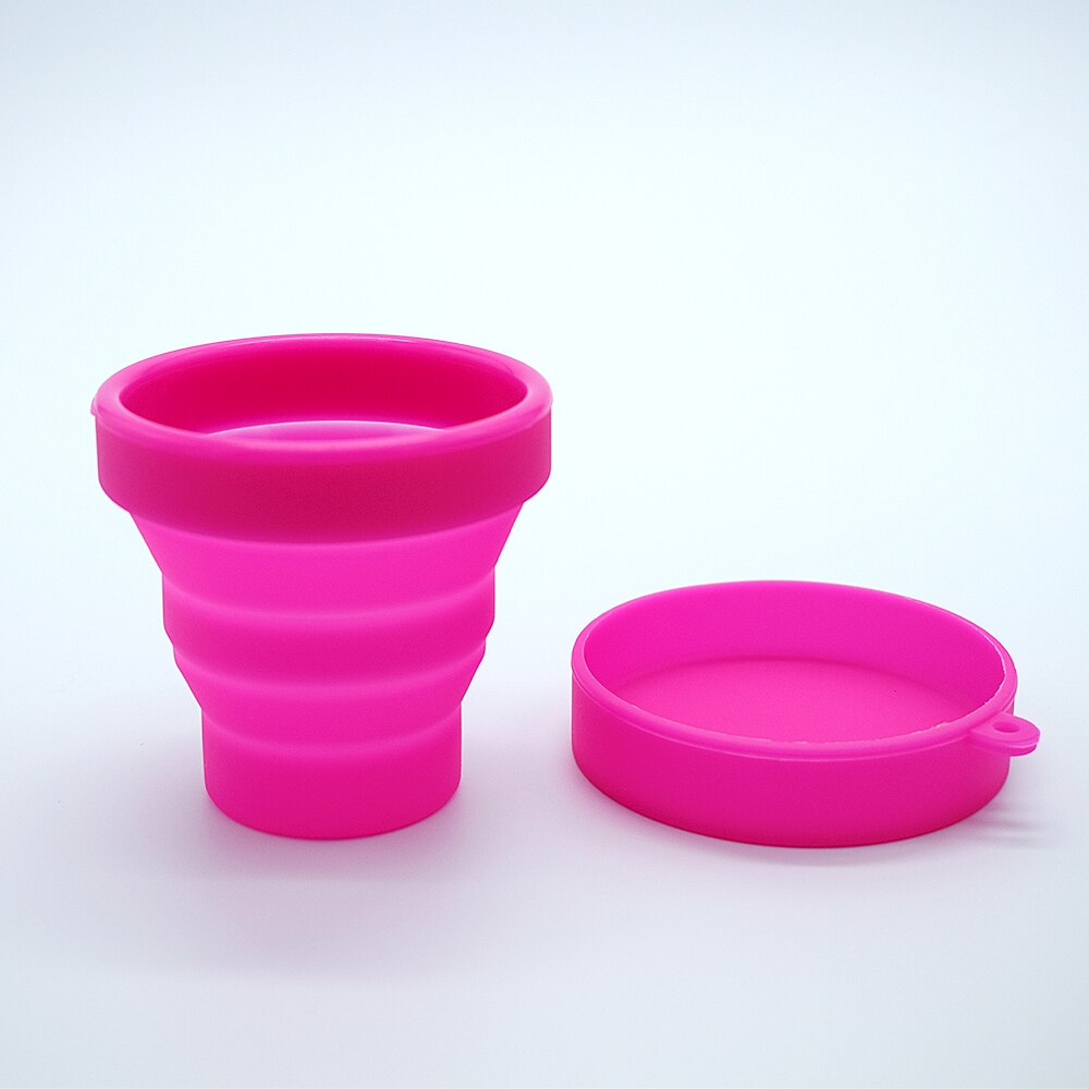 10 pièces pliable stérilisateur coupe coupe menstruelle Silicona Flexible menstruel stérilisant tasse Copa Mestrual Esterilizador pour femme: Rose Red