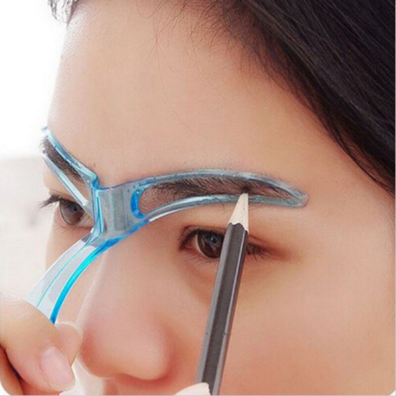 Ögonbryn stencil bryn målade modell ritningsguide styling formning lättanvänt makeup skönhetsverktyg