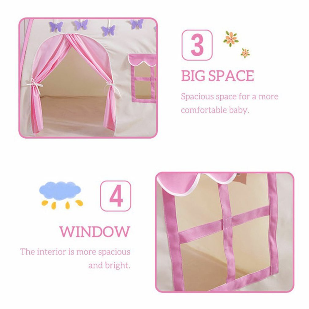 Tenda per bambini interno all'aperto castello tepee teatro Fata Casa portatile teatro tende pieghevoli per bambini piccoli