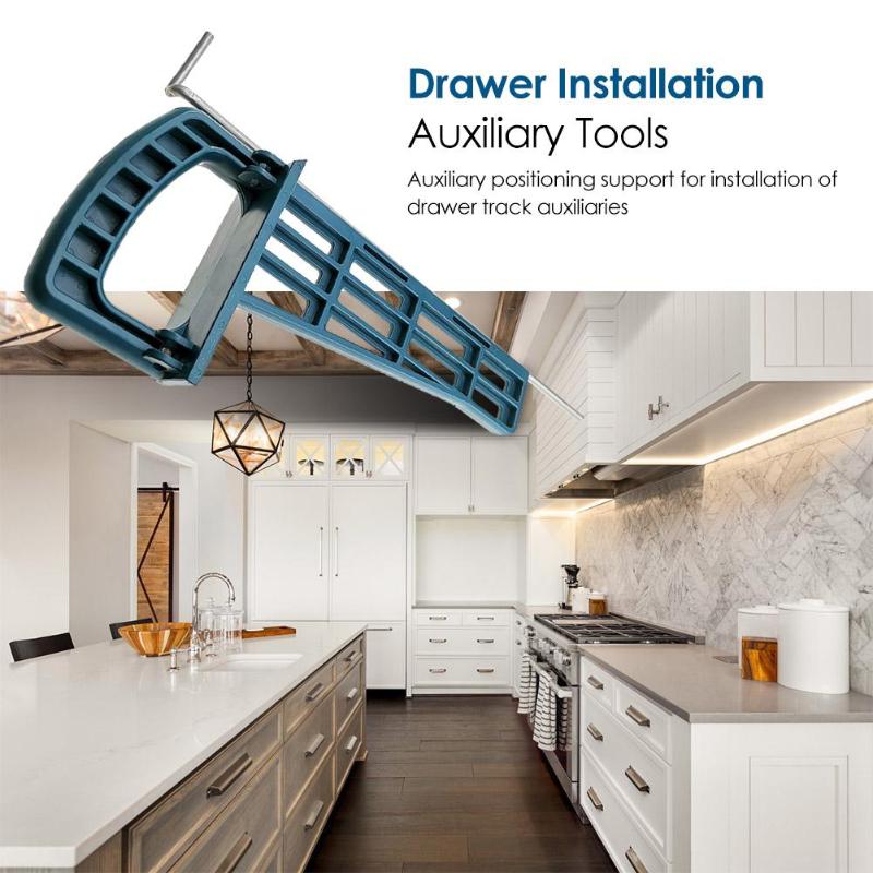 2pcs Drawer Track Installation Jig Auxiliary Positioning Holder Drawer Slide Jig Mounting Cabinet Hardware Woodworking Tools