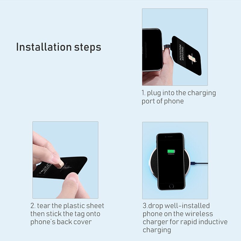 Nillkin Qi Wireless Charging Receiver for Samsung Galaxy A12 A22 A32 A42 A52 A72 5G M30 M40 M21 M31 S M51 M62 USB Type-C Adapter