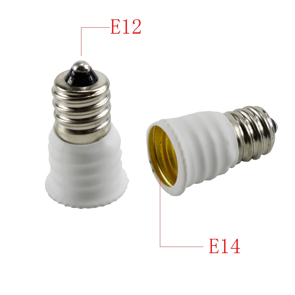 E12 to e14 pære lampeholder adapterstik konverter lysbase lysestage lampeholder konverter tilbehør til  e14 lysbase