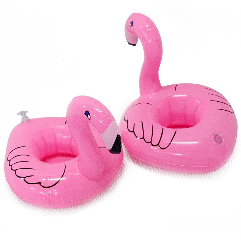 6 Teile/satz Schwimmen Schwimmbad Party Trinken Tasse Halfter PVC Flamingo Trinken Schwimmt Bahn Schwimmbad Wasser Spaß schweben Tasse Sitz Schwimmen spielzeug