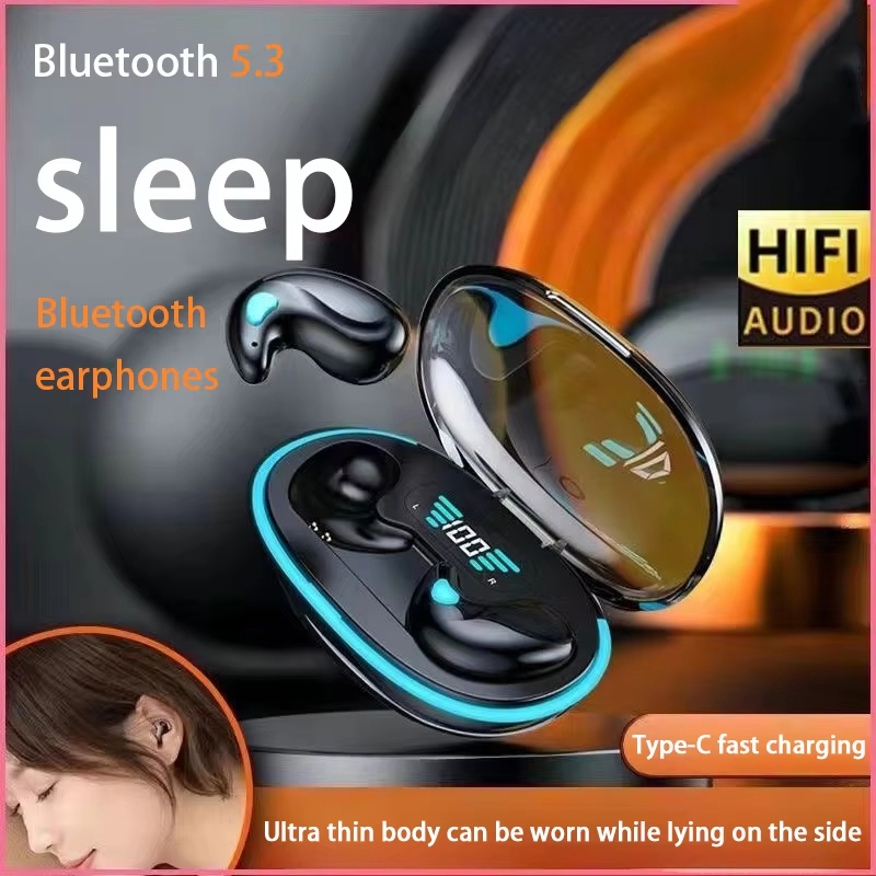 X55 auricolari wireless per dormire con riduzione del rumore, auricolari invisibili, cuffie per dormire, cuffie sportive bluetooth, auricolari