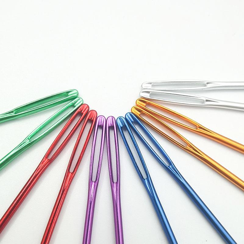 2PCS Large Eye Blunt Sewing Needles Cross Stitch Knitting Needle Handmade Leather Embroidery Thread Needle Sewing Accessories