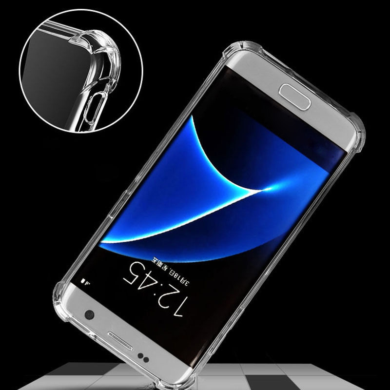 A prueba de golpes a prueba de silicona transparente funda para Samsung Galaxy S7 borde A5 A7 J5 J7 S8 S9 S10 Plus Nota 9 8 A6 A8 más A7 A50 cubierta