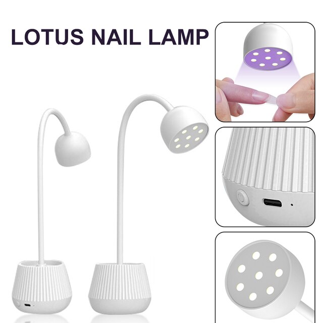 Nail Lamp Gel Nail Polish Dryer For Nails Gellak UV Lamp Quick Drying Smart LCD Display Art Tool Manicure Machine: Lotus lamp -USB / US