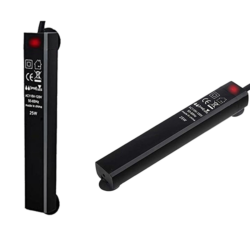 Calentador de tanque de peces Betta, 25W, Mini calentadores de pecera, controlador de temperatura de calentador de agua de bajo consumo, termostato inteligente