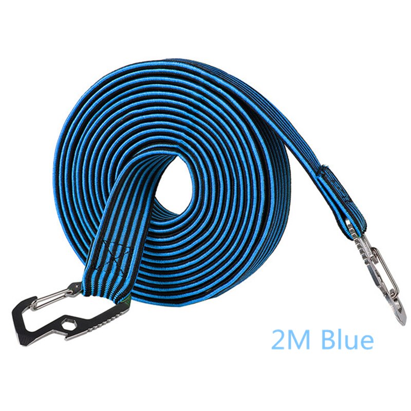 Corde de liaison de coffre de voiture électrique, crochet de moto, attache de cargaison avec une élasticité, ceinture de tension de panier de vélo: Blue