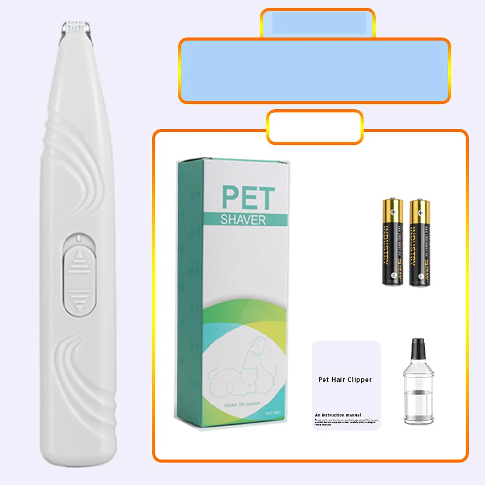Maquinilla eléctrica para cortar el pelo para mascotas, afeitadora para el cuidado de las patas de Gato, cortadora de pelo para perros y gatos, suministros para el cuidado de mascotas: Rojo