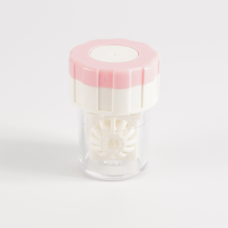 Contact Lens Cleaner Case Box Handleiding Rotatie Type Plastic Container Opslag Houder Contactlenzen Cleaning Tools: green
