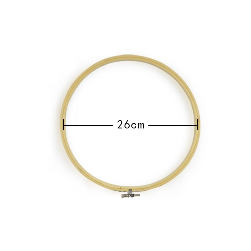 7 Size 10-26CM Bamboo Frame Embroidery Hoop Ring DIY Needlework craft Cross Stitch Machine Round Loop Hand Household Sewing Tool: Dia 26cm