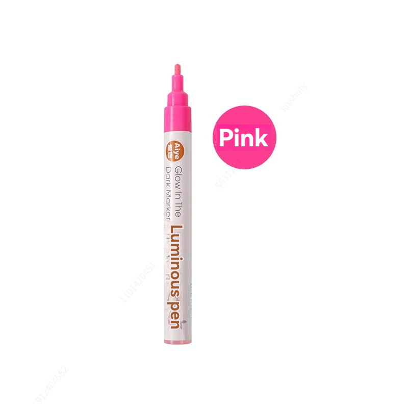 1PC Fluorescent Pens Highlighter Colorful Paint Pen Glow in The Dark Bright DIY Luminous Marker Pen Craft Pen for Drawing: Pink