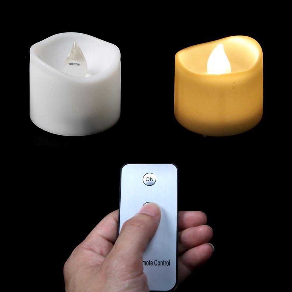 Pack van 3 Amber Light Remote candele, Warm wit velas perfumadas, Vlamloze Flickering Remote Batterij Vlamloze Kaarsen