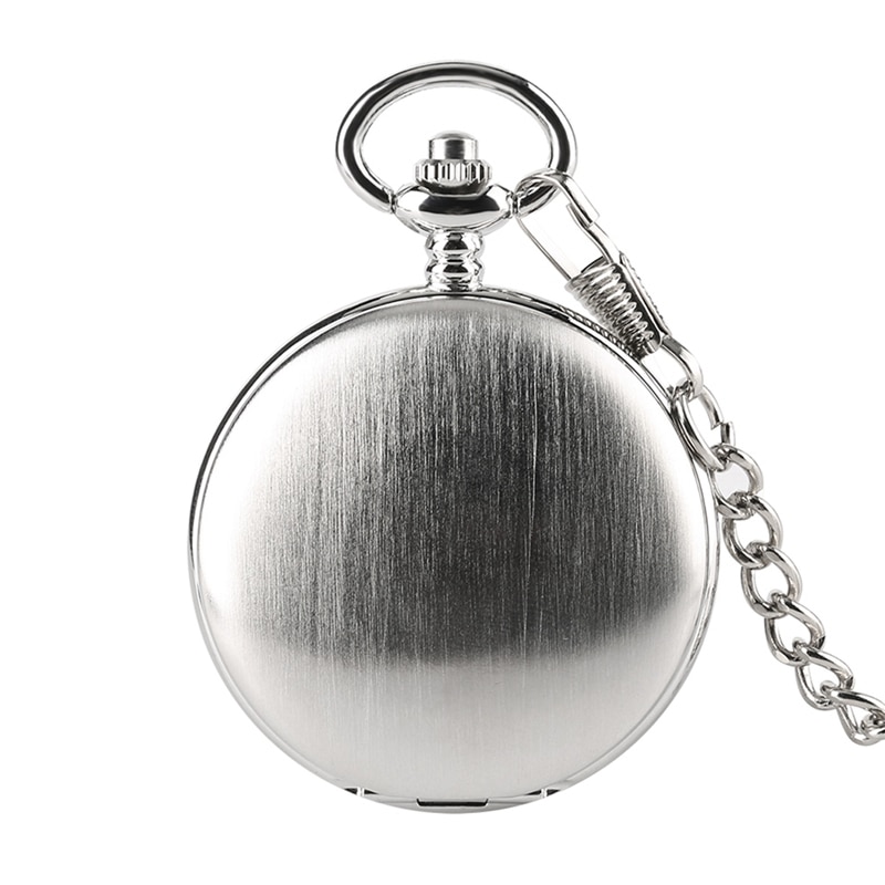 Classic Silver Pocket Watch Smooth Hand-winding Me... – Vicedeal