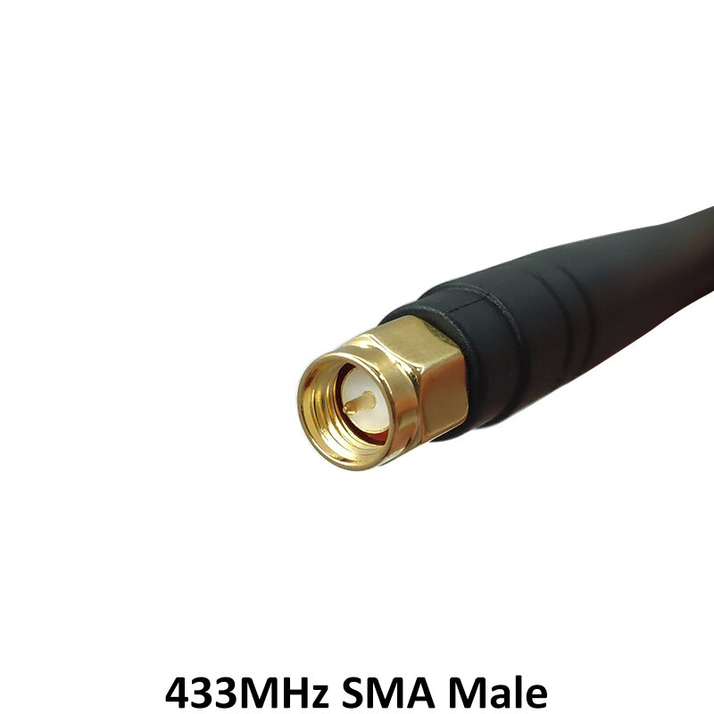 433MHz antenna 3dbi SMA Male Connector 433 mhz antena rubber waterproof antenne for wireless watermeter Gasmeter Lorawan Emeter