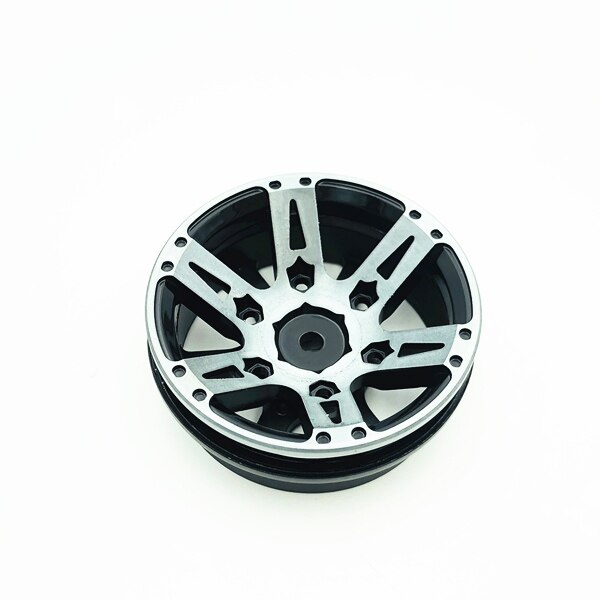 4 Uds Rc Rock rueda de vehículo oruga llanta 1,9 pulgadas Beadlock para 1/10 Axial Scx10 90046 Tamiya Cc01 D90 D110 Tf2 Traxxas Trx-4 (negro)