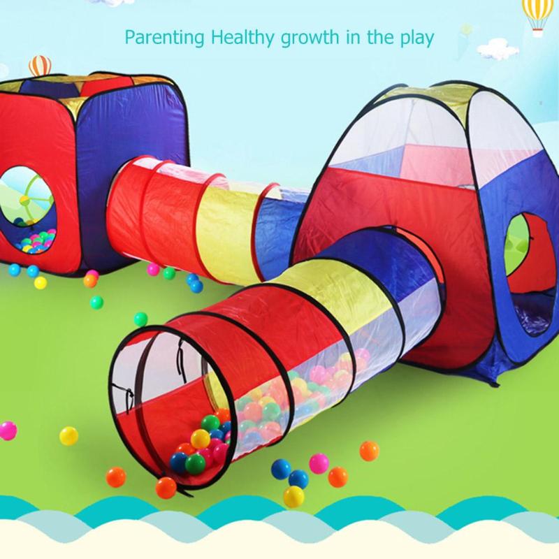 Kids Game House Tent for kids FoldableToy Children plastic House Game Play Inflatable Tent Yard Ball Pool Chilren's Crawl Tunnel