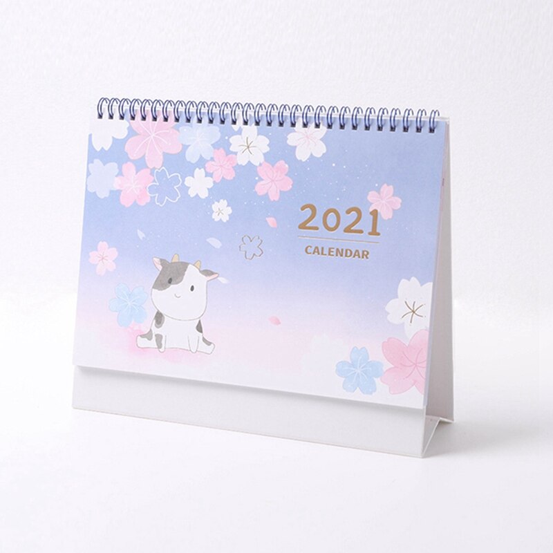 Tegneserie trykt kalender ins stil kirsebærblomst skrivebord kalendere dagligt planlægning  .08.12: Bl1