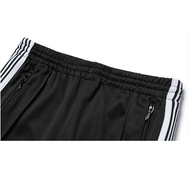 Jogging Streetwear AWGE à aiguilles, pantalon de survêtement à rayures avec fermeture éclair, broderie papillon, pour l&#39;extérieur