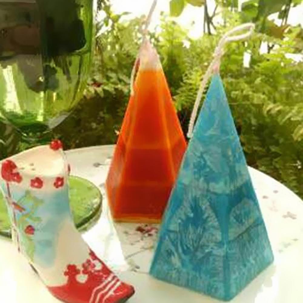 5 stilarter plast diy lysforme søjle pyramide cylinder firkantet sekskant duftlys gør form håndlavet sæbe