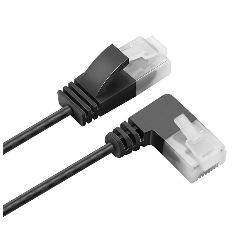 Ultra Slim Cat6 Ethernet Cable RJ45 Right Angle UTP Network Cable Patch Cord 90 Degree Cat6a Lan Cables for Laptop Router TV BOX