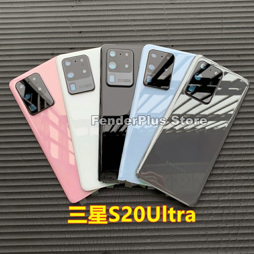 Galaxy S20/S20 Plus/S20 Ultra Batterij Back Cover Deur Achter Glas Behuizing Case Camera Lens Frame Voor samsung S20 + S20 Glas Cover