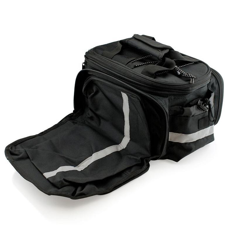 Fietsen fiets achterzitje kofferbak tas fietstas bagagedrager schouder reizen (zwart)