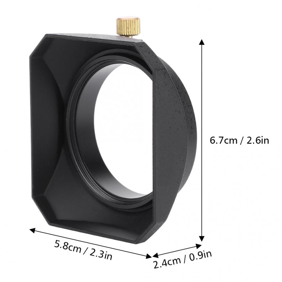 Camera Lens Deel 49 Mm Vierkante Zonnekap Shade Voor Dv Camcorder Digitale Video Camera Lens Filter Of Vat Draad dslr Len Kap