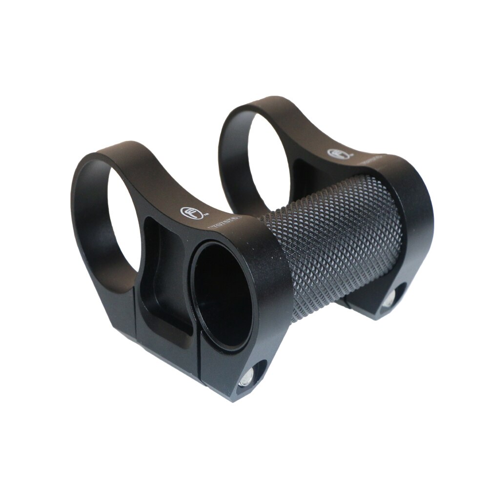 Adjustable double folding bike stem bmx stem riser CNC weight-reducing vertical T-Tube 25.4 Transfer 31.8 bicyle handlebar stem: Black