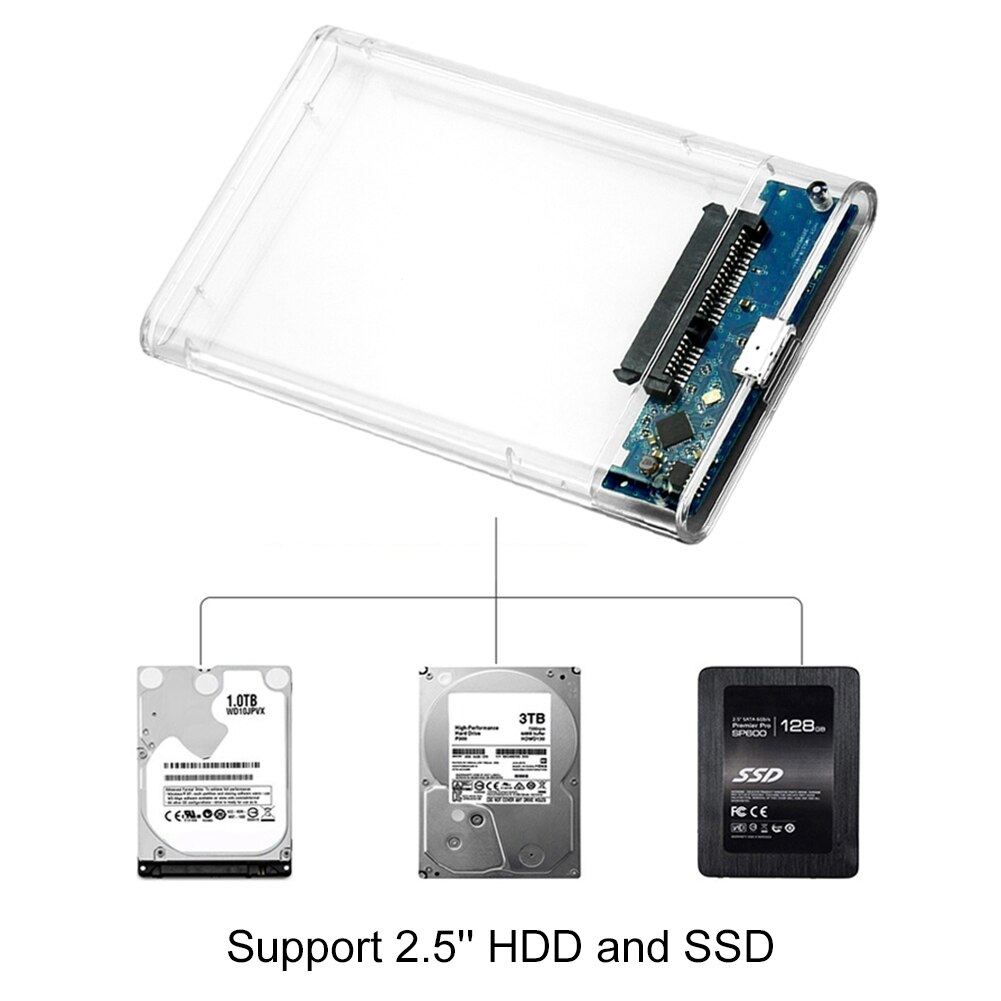 BL HDD fallen 2,5 6Gbps SATA zu USB C 3,0 transparent Externe Festplatte Kasten fallen HD Für Sata festplatte SSD HDD Gehäbenutzen