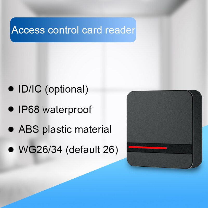 Eseye Long Range RFID Card Reader 125KHZ Proximity Card Access Control System Reader Wiegand 26-34 IP68 Waterproof Small Reader