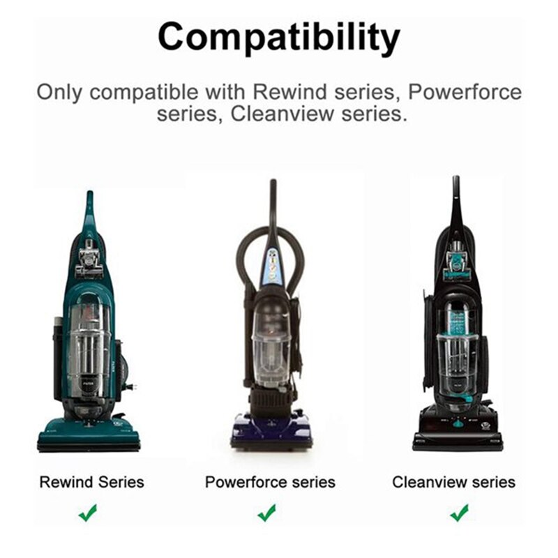 for Bissell PowerForce Compact Lightweight Upright Vacuum Style Belts,Replaces Vacuum Cleaner Belt 7 9 10 12 14, Black